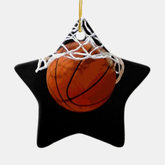 Basketball Ceramic Tree Decoration (Front)