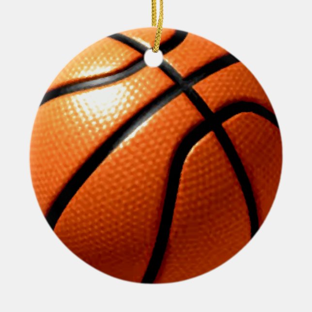 Basketball Ceramic Tree Decoration (Front)