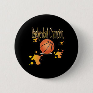 Basketball Champion 6 Cm Round Badge
