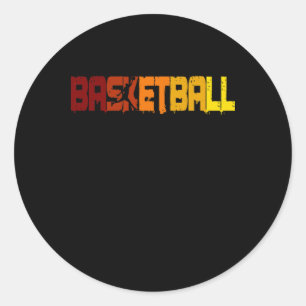 Basketball Champion Basketball Player Fans Retro 1 Classic Round Sticker