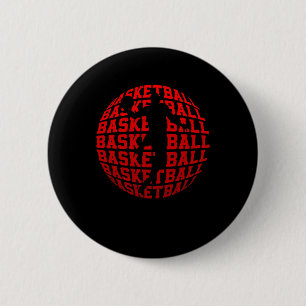 Basketball Champion Basketball Player Fans Retro 6 Cm Round Badge