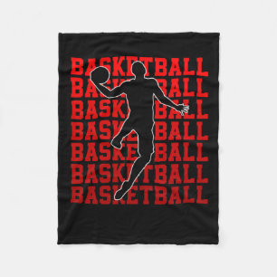 Basketball Champion Basketball Player Fans Retro Fleece Blanket