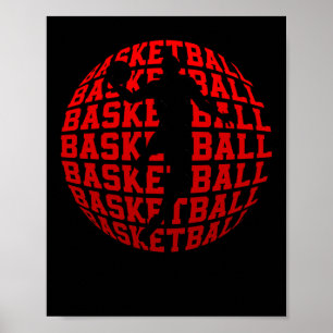 Basketball Champion Basketball Player Fans Retro Poster