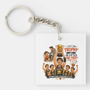 Basketball Champion Dad Appreciation Gift Key Ring