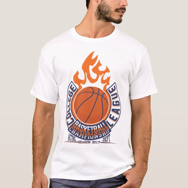 Basketball championship College league men T-Shirt (Front)