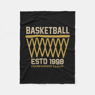 Basketball Championship League Estd 1998  Fleece Blanket