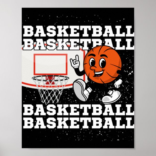 Basketball Character Hoop  Poster (Front)