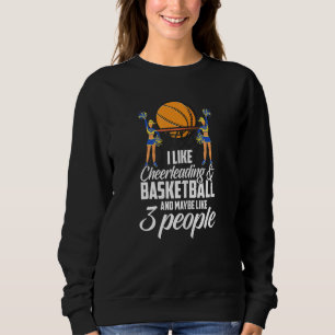 Basketball Cheer Graphic Women Girls Cheerleader Sweatshirt