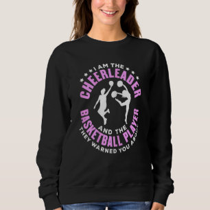 Basketball Cheer  Graphic Women Girls Cheerleader Sweatshirt