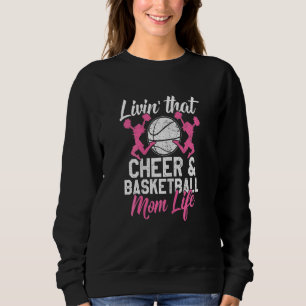 Basketball Cheer  Graphic Women Moms Cheerleader 1 Sweatshirt