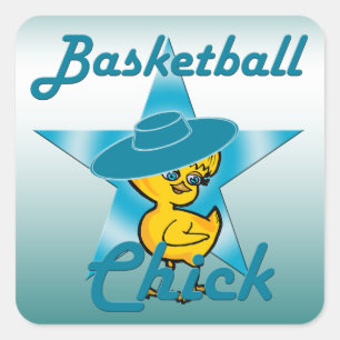 Basketball Chick #7 Square Sticker