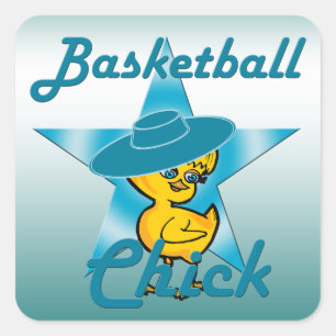 Basketball Chick #7 Square Sticker