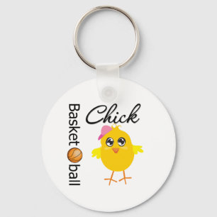 Basketball Chick Key Ring