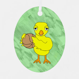Basketball Chick Metal Tree Decoration