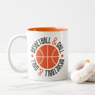 Basketball & Chill Two-Tone Coffee Mug