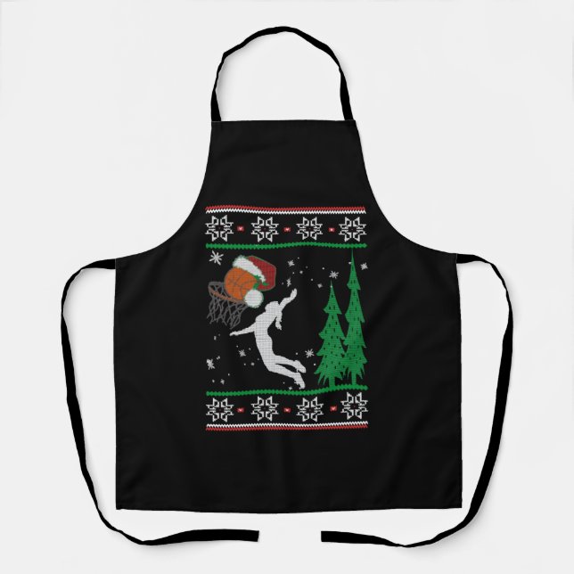 Basketball Christmas Apron (Front)