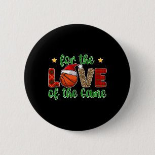 Basketball Christmas Basketball Player Xmas Santa 6 Cm Round Badge