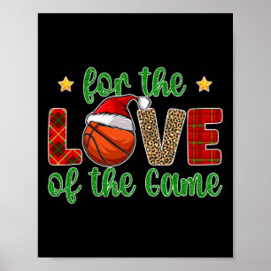 Basketball Christmas Basketball Player Xmas Santa  Poster