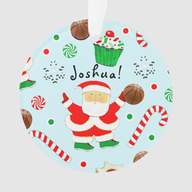 Basketball Christmas Collectable Ornament (Front)