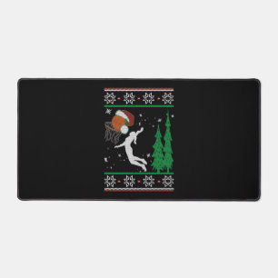 Basketball Christmas Desk Mat