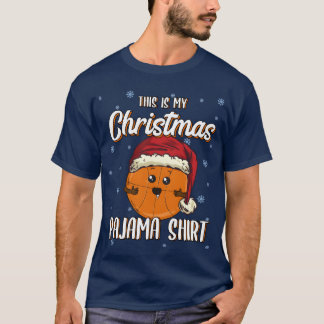 Basketball Christmas Gift Christmas Pajama Kawaii  T-Shirt
