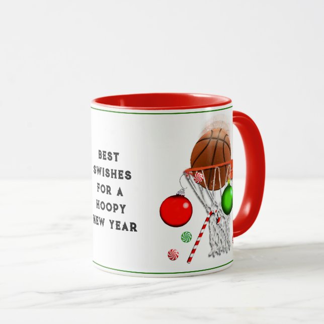 Basketball Christmas Gift Mug (Front Right)