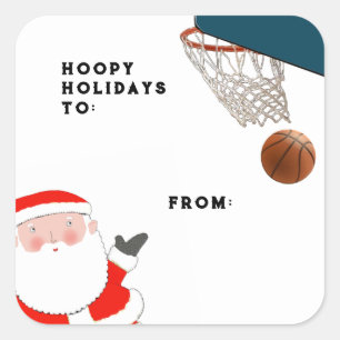 Basketball Christmas Gift Tags
