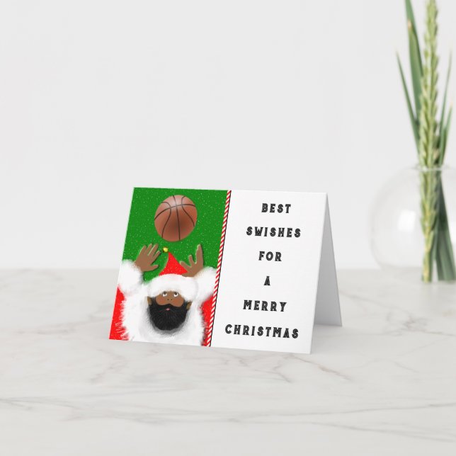 Basketball Christmas Holiday Card (Front)