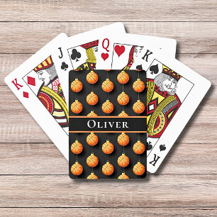 Basketball Christmas Holiday Decorations Name Playing Cards