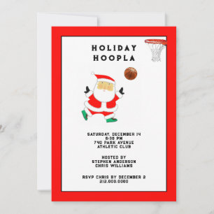 Basketball Christmas Holiday Party Invitation