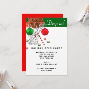 Basketball Christmas Holiday Party Invitation