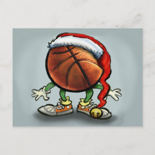 Basketball Christmas Holiday Postcard