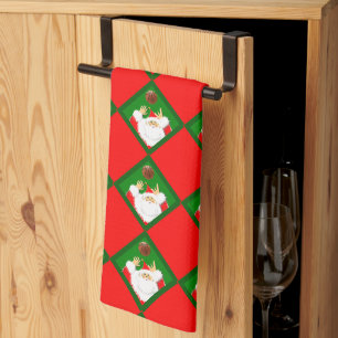 Basketball Christmas Holiday Tea Towel