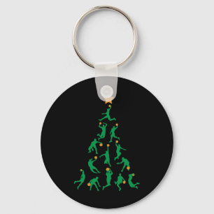 Basketball Christmas Key Ring