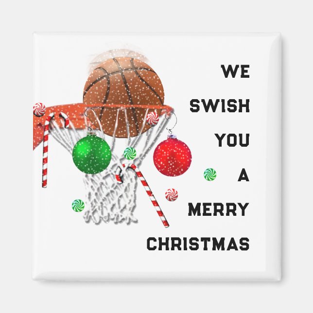 Basketball Christmas Magnet (Front)