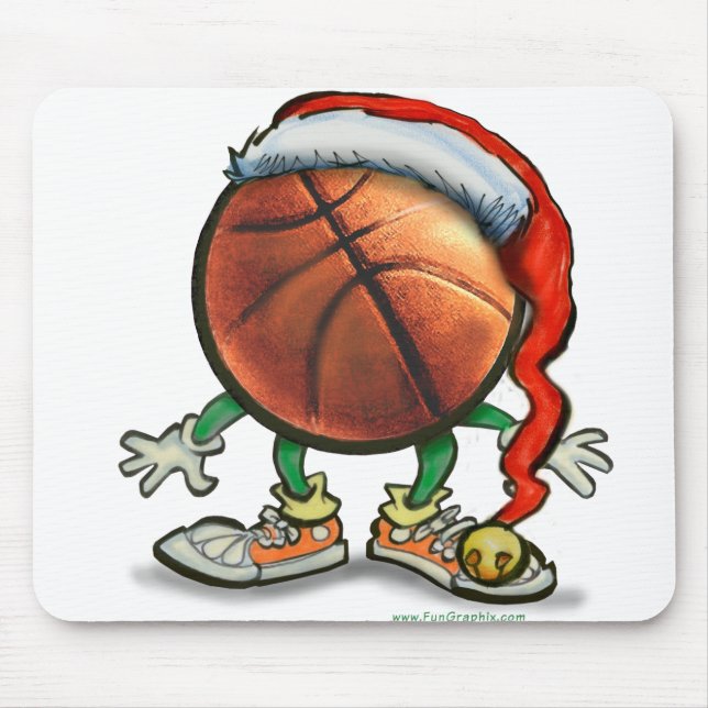 Basketball Christmas Mouse Pad (Front)