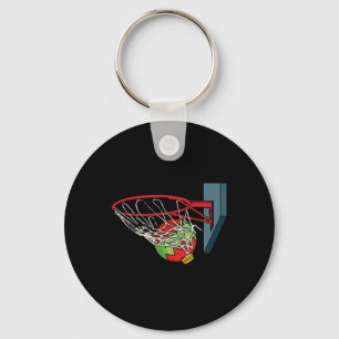 Basketball Christmas Pajama Cool Sport X-mas Ball Key Ring