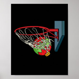 Basketball Christmas Pajama Cool Sport X-mas Ball Poster