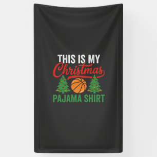 Basketball Christmas Pajama Shirt Banner