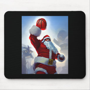 Basketball Christmas Santa Claus Dunking For Men A Mouse Pad