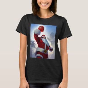 Basketball Christmas Santa Claus Dunking for Men a T-Shirt