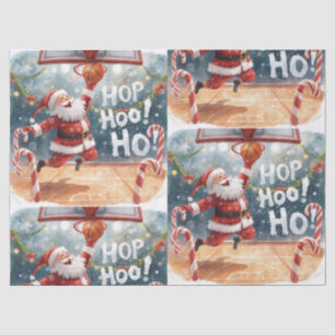 Basketball Christmas Santa Claus in playing Tissue Paper