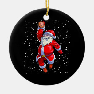 Basketball Christmas Shirt Men Boys Basketball San Ceramic Ornament