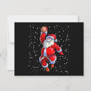 Basketball Christmas Shirt Men Boys Basketball San Holiday Card