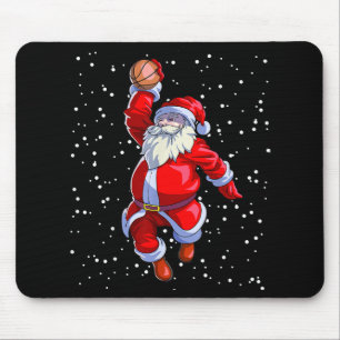 Basketball Christmas Shirt Men Boys Basketball San Mouse Pad