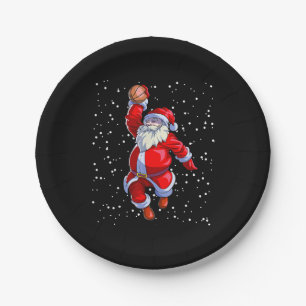 Basketball Christmas Shirt Men Boys Basketball San Paper Plate