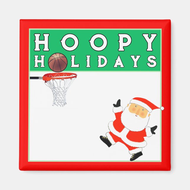 Basketball Christmas Stocking Stuffer Magnet (Front)