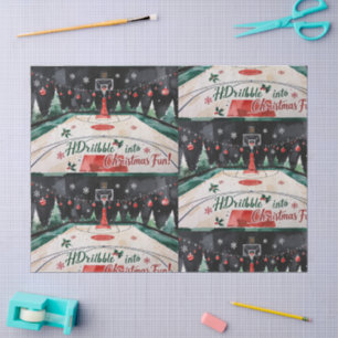 Basketball Christmas themed Tissue Paper