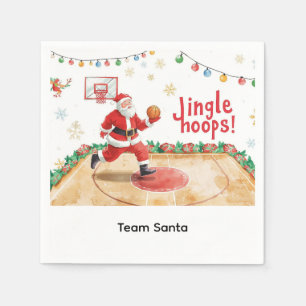 Basketball Christmas themed with Santa Claus Napkin