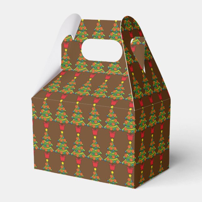 Basketball Christmas Tree Favour Box (Front Side)